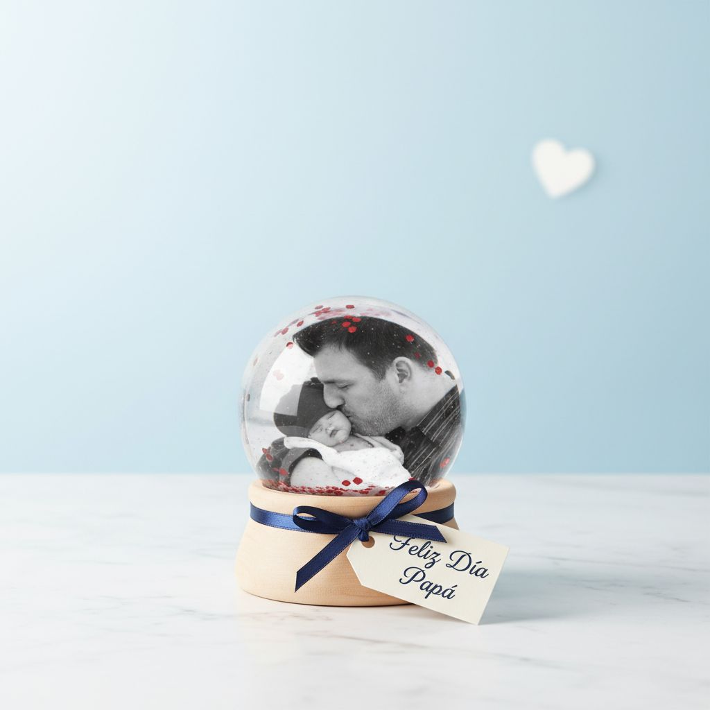 bola-nieve-personalizada-día-del-padre Bola de nieve personalizada para papá en el Día del Padre