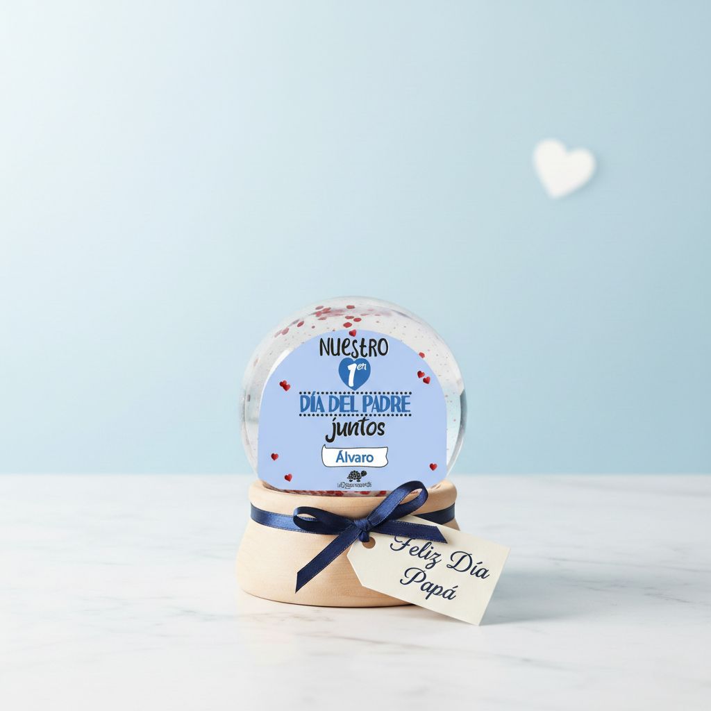 bola-nieve-personalizada-día-del-padre Bola de nieve personalizada para papá en el Día del Padre