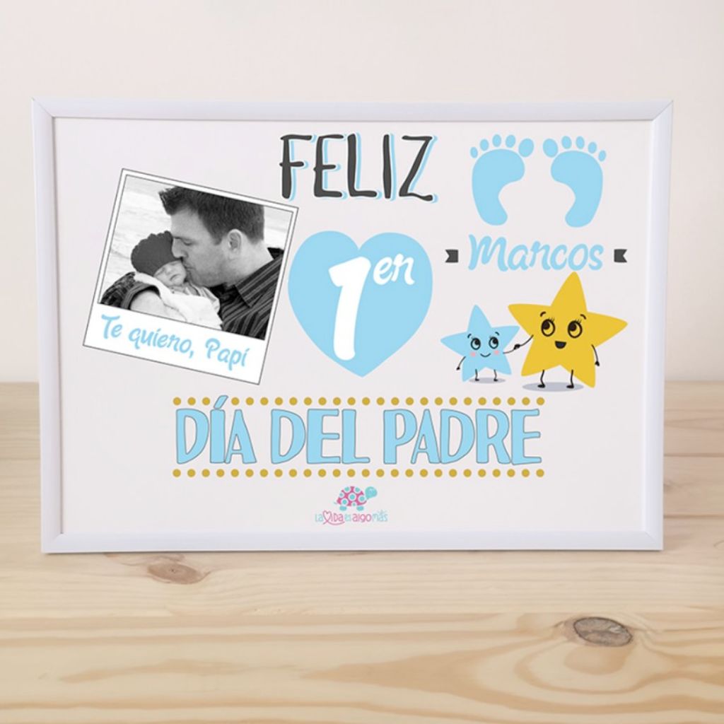lámina-personalizada-papá-primer-día-del-padre Lámina personalizada como regalo para papá en su Día del Padre
